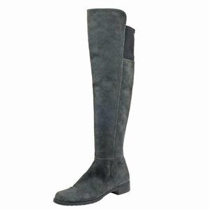 STUART WEITZMAN Over The Knee Boots Size 11 M Slate Gray Suede Leather